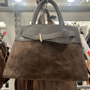 Elegant Brown and Gray Women's Handbag
